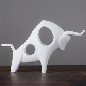 Cattle Statue Ox Home Decor Living Room Bull Sculpture Wine TV Cabinet Ornament Crafts Abstract Animal Figurine acacuss