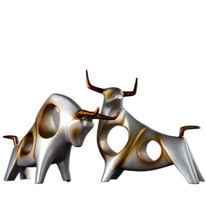 Cattle Statue Ox Home Decor Living Room Bull Sculpture Wine TV Cabinet Ornament Crafts Abstract Animal Figurine acacuss
