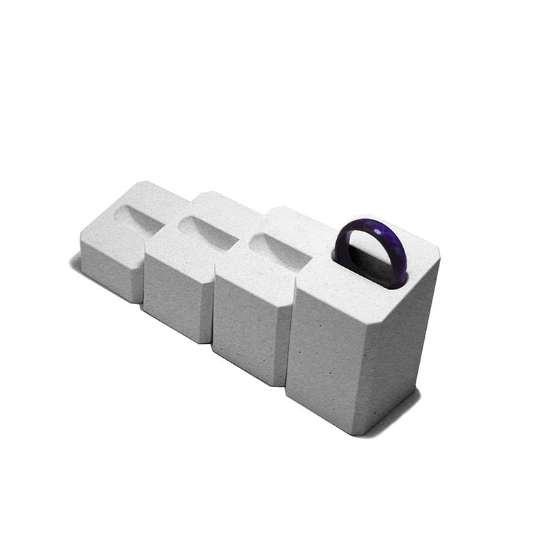 Cement concrete ring holders ornaments simple retro retro jewelry display jewelry stores silicone mold acacuss