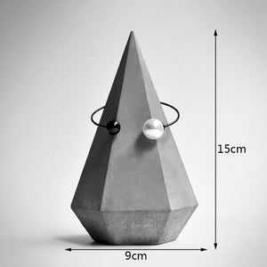 Cement concrete ring holders ornaments simple retro retro jewelry display jewelry stores silicone mold acacuss