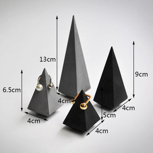 Cement concrete ring holders ornaments simple retro retro jewelry display jewelry stores silicone mold acacuss