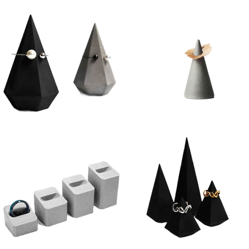 Cement concrete ring holders ornaments simple retro retro jewelry