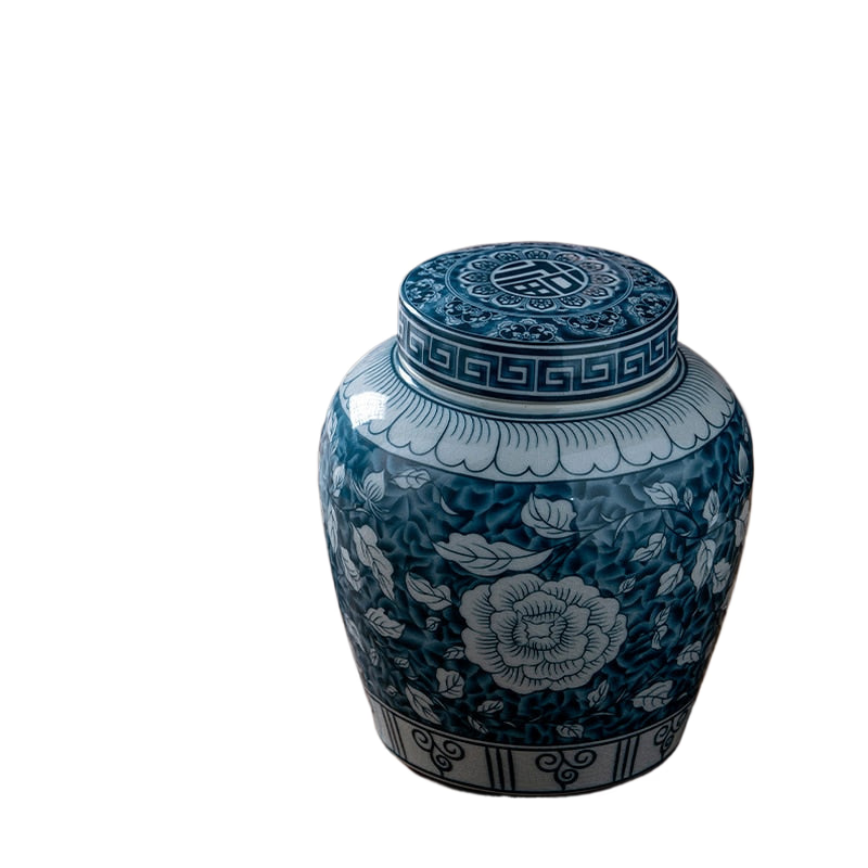 Ceramic Airtight Jar Tea Box Tea Caddy Moisture-proof Storage Tank Tea Container Storage Bottle Tea Organizer Candy Jar Tea Cans acacuss