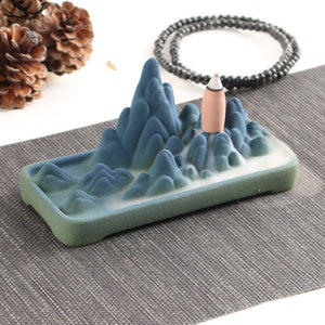 Ceramic Backflow incense burner for cones and sticks acacuss