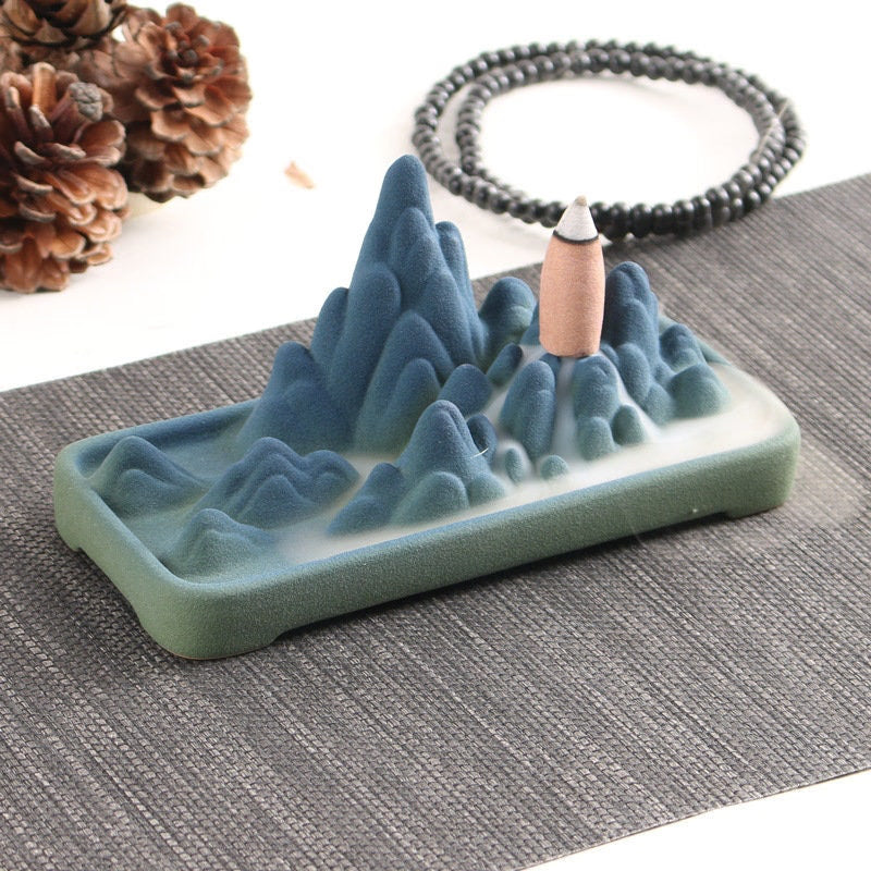 Ceramic Backflow incense burner for cones and sticks acacuss