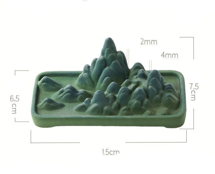 Ceramic Backflow incense burner for cones and sticks acacuss