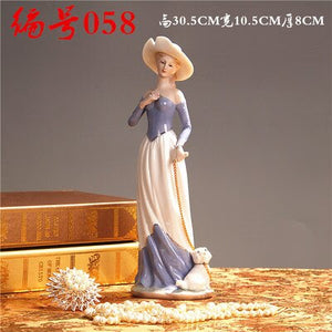 Ceramic Ballet Girl Statue Figurines Fairy Garden Skirt Modern Beauty Sculpture Wedding Decoration Interior Home Decor acacuss