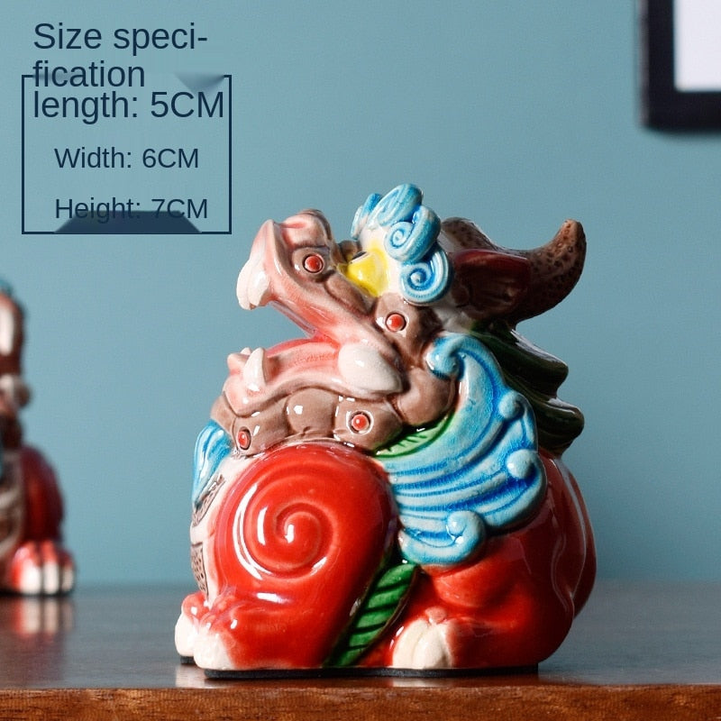 Ceramic China Forbidden City Style Lucky Paixiu Town House Home Decoration Cute Animal Gift Entrance Office Decoration acacuss