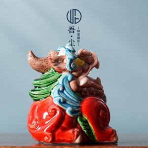 Ceramic China Forbidden City Style Lucky Paixiu Town House Home Decoration Cute Animal Gift Entrance Office Decoration acacuss