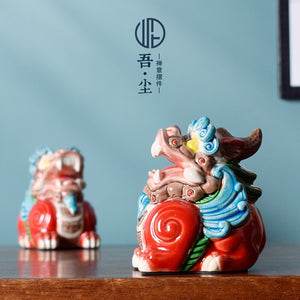Ceramic China Forbidden City Style Lucky Paixiu Town House Home Decoration Cute Animal Gift Entrance Office Decoration acacuss