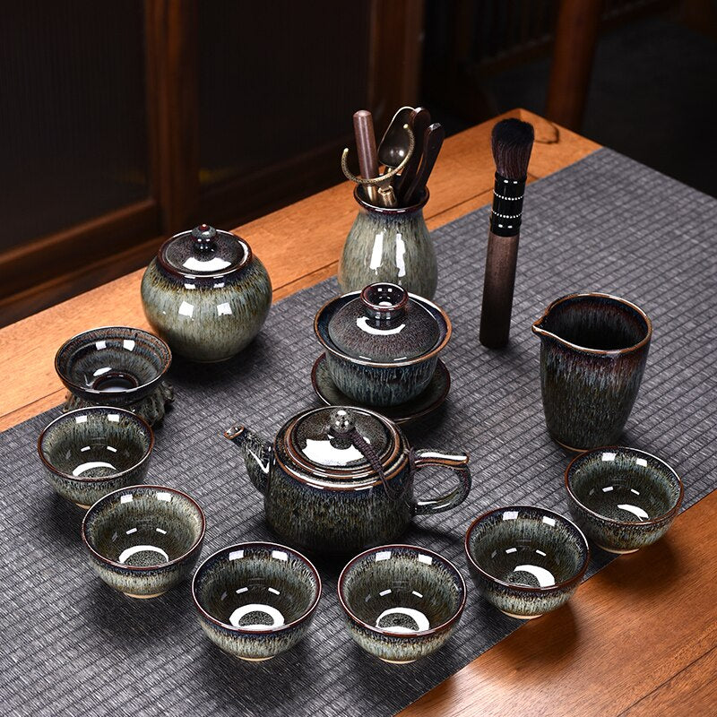 Ceramic Chinese Tea Set Teapot Gaiwan Ceremony Luxury Kung Fu Teaware Sets Gift - Tazas De Te Kitchen Drinkware acacuss