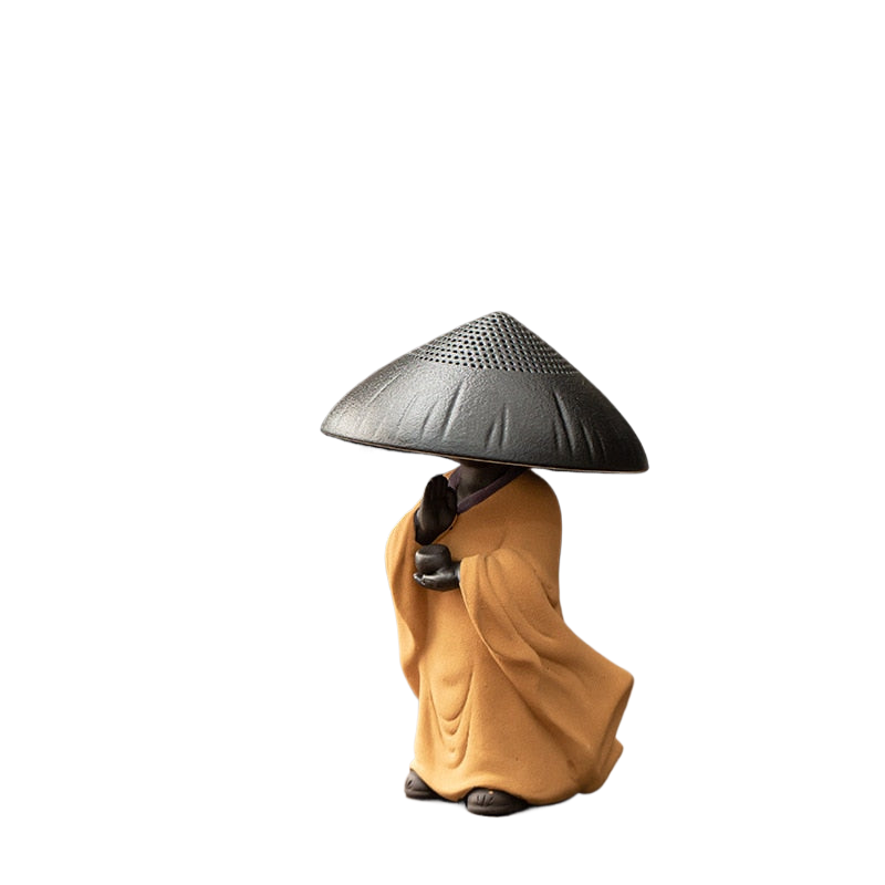 Ceramic Creative Little Monk Tea Strainer Tea Leaking Tea Strainer Household Kung Fu Tea Set Accessories Tea Ceremony Decoration acacuss