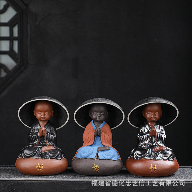 Ceramic Creative Little Monk Tea Strainer Tea Leaking Tea Strainer Household Kung Fu Tea Set Accessories Tea Ceremony Decoration acacuss