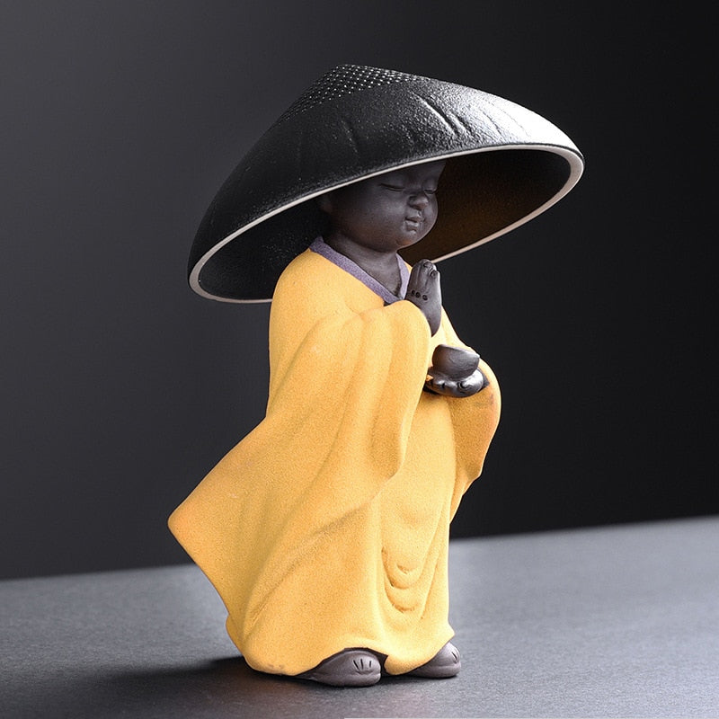 Ceramic Creative Little Monk Tea Strainer Tea Leaking Tea Strainer Household Kung Fu Tea Set Accessories Tea Ceremony Decoration acacuss