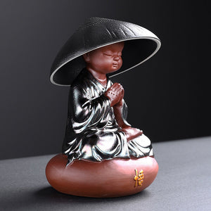 Ceramic Creative Little Monk Tea Strainer Tea Leaking Tea Strainer Household Kung Fu Tea Set Accessories Tea Ceremony Decoration acacuss