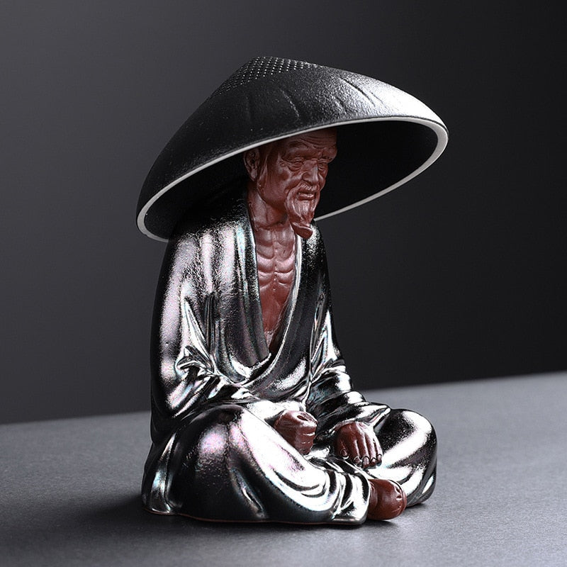 Ceramic Creative Little Monk Tea Strainer Tea Leaking Tea Strainer Household Kung Fu Tea Set Accessories Tea Ceremony Decoration acacuss