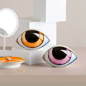 2023 New Ceramic Devil's Eye Home Decor Eye Ornaments Sculpture Statues Study Room Abstract Decoration Gift Giving acacuss
