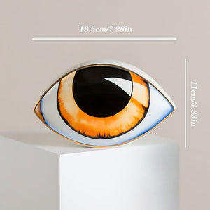 2023 New Ceramic Devil's Eye Home Decor Eye Ornaments Sculpture Statues Study Room Abstract Decoration Gift Giving acacuss