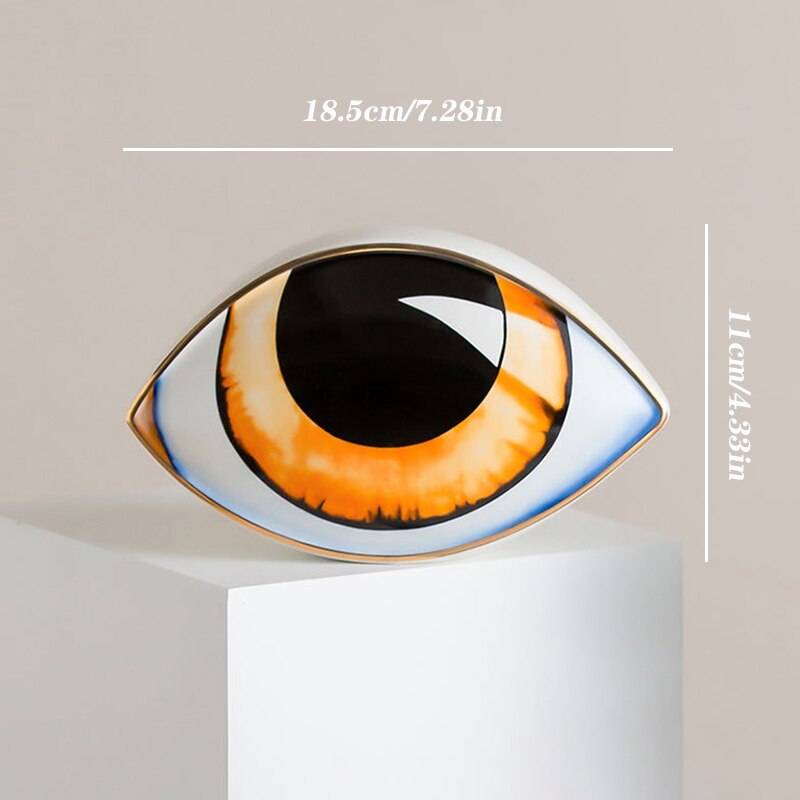 2023 New Ceramic Devil's Eye Home Decor Eye Ornaments Sculpture Statues Study Room Abstract Decoration Gift Giving acacuss