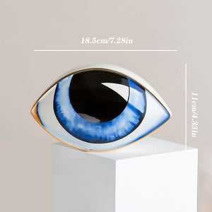 2023 New Ceramic Devil's Eye Home Decor Eye Ornaments Sculpture Statues Study Room Abstract Decoration Gift Giving acacuss