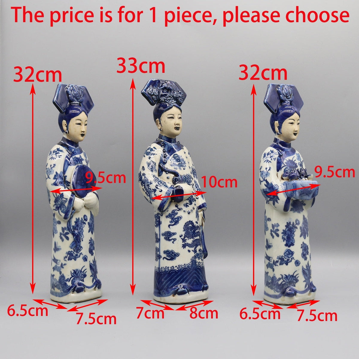 Ceramic Figurines of Chinese Princesses and Empress in Qing Dynasty, Porcelain Statue, Ancient Chinese Lady, Home Decoration acacuss