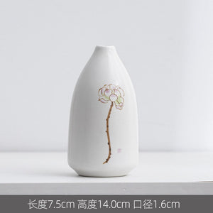 Ceramic Fragrance Bottle Creative Home Mini Ceramic Vase Decoration Hydroponic Flowers acacuss