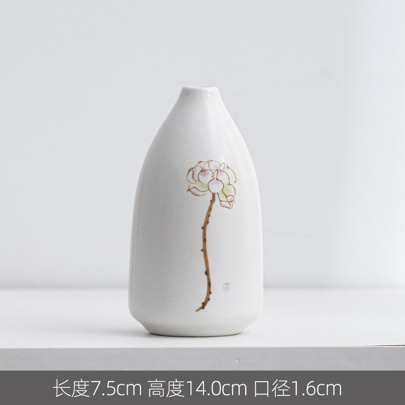 Ceramic Fragrance Bottle Creative Home Mini Ceramic Vase Decoration Hydroponic Flowers acacuss