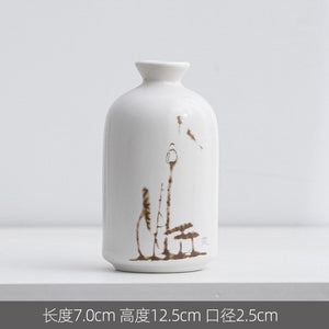 Ceramic Fragrance Bottle Creative Home Mini Ceramic Vase Decoration Hydroponic Flowers acacuss