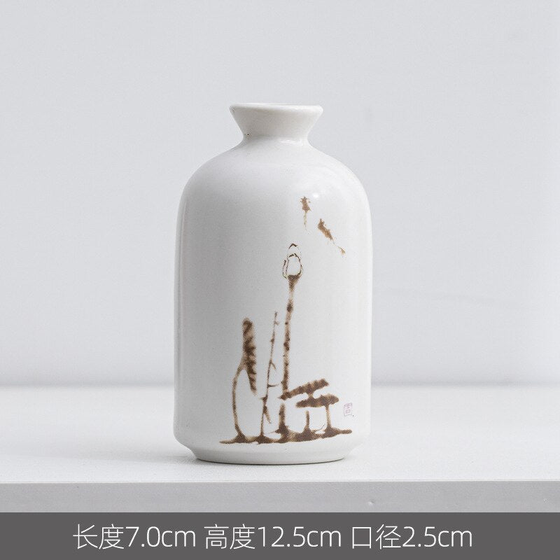 Ceramic Fragrance Bottle Creative Home Mini Ceramic Vase Decoration Hydroponic Flowers acacuss