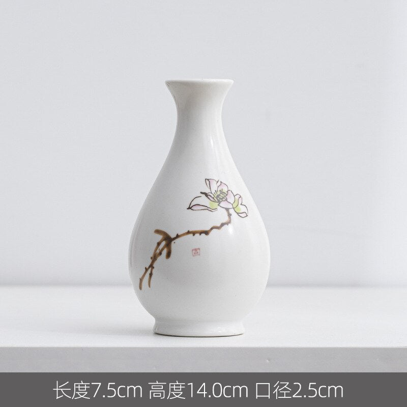 Ceramic Fragrance Bottle Creative Home Mini Ceramic Vase Decoration Hydroponic Flowers acacuss