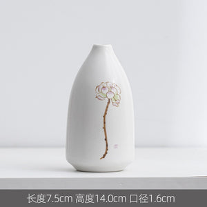 Ceramic Fragrance Bottle Creative Home Mini Ceramic Vase Decoration Hydroponic Flowers acacuss