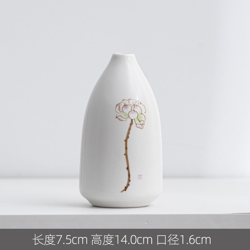 Ceramic Fragrance Bottle Creative Home Mini Ceramic Vase Decoration Hydroponic Flowers acacuss