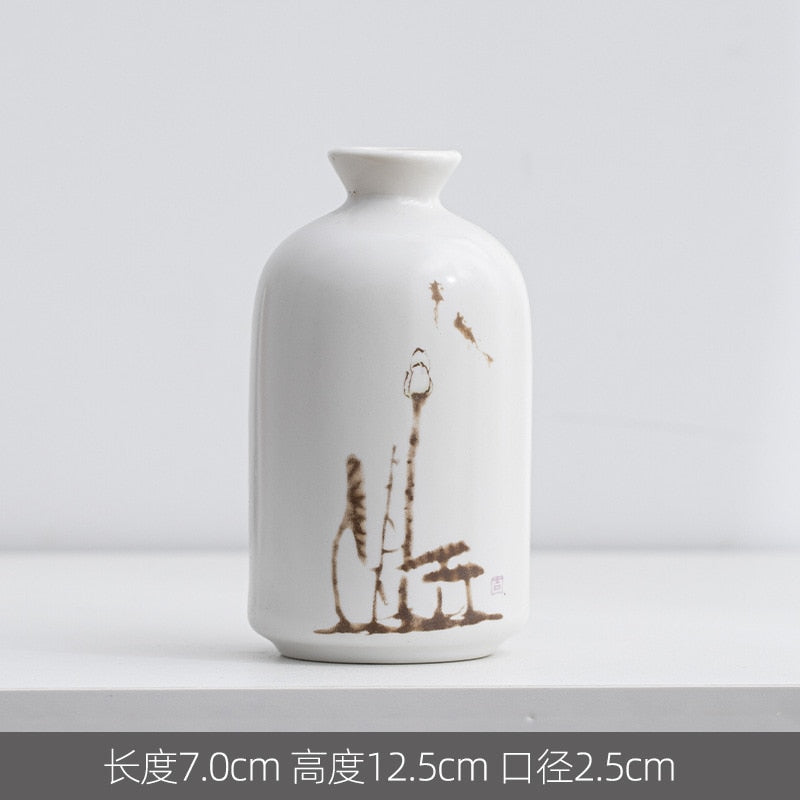 Ceramic Fragrance Bottle Creative Home Mini Ceramic Vase Decoration Hydroponic Flowers acacuss
