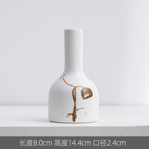 Ceramic Fragrance Bottle Creative Home Mini Ceramic Vase Decoration Hydroponic Flowers acacuss