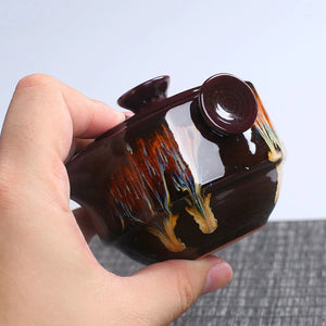 Ceramic Gaiwan Set kuai ke Camping Kung Fu Tea Set 1 Teapot 2 Cups Travel TeaPot Coffee Cup Water Mug Office Kettle Drinkware acacuss