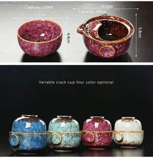 Ceramic Gaiwan Set kuai ke tea set Camping Kung Fu Tea Set 1 Teapot 1 Cup Travel TeaPot Coffee Cup Water Mug Office Kettle Drinkware acacuss