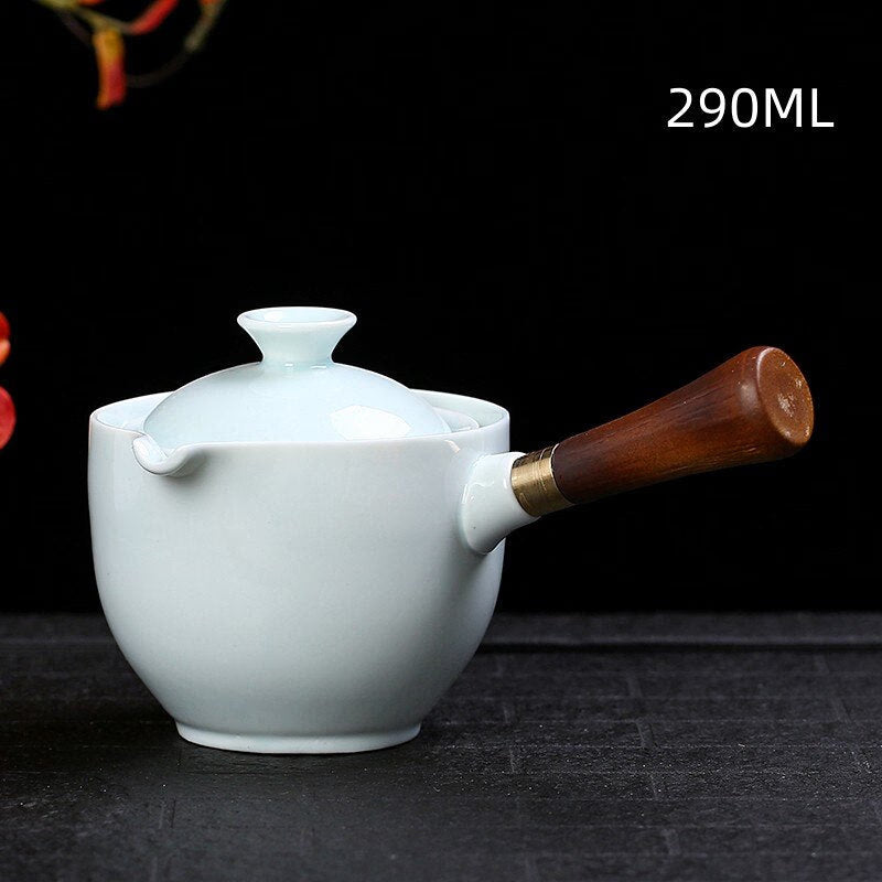 Ceramic Glass Teapot Chinese Gongfu Tea Pot 360 Rotation Tea Maker  Automatic Single Pot   Teapot For Tea acacuss