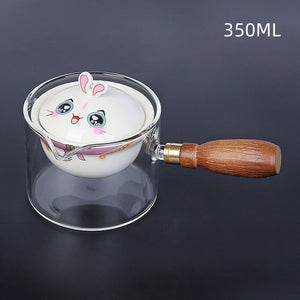 Ceramic Glass Teapot Chinese Gongfu Tea Pot 360 Rotation Tea Maker  Automatic Single Pot   Teapot For Tea acacuss