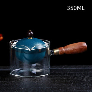 Ceramic Glass Teapot Chinese Gongfu Tea Pot 360 Rotation Tea Maker  Automatic Single Pot   Teapot For Tea acacuss
