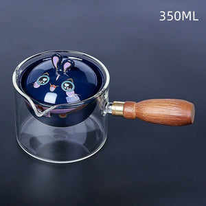 Ceramic Glass Teapot Chinese Gongfu Tea Pot 360 Rotation Tea Maker  Automatic Single Pot   Teapot For Tea acacuss