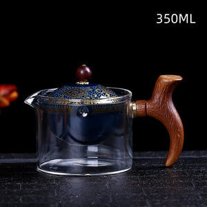Ceramic Glass Teapot Chinese Gongfu Tea Pot 360 Rotation Tea Maker  Automatic Single Pot   Teapot For Tea acacuss