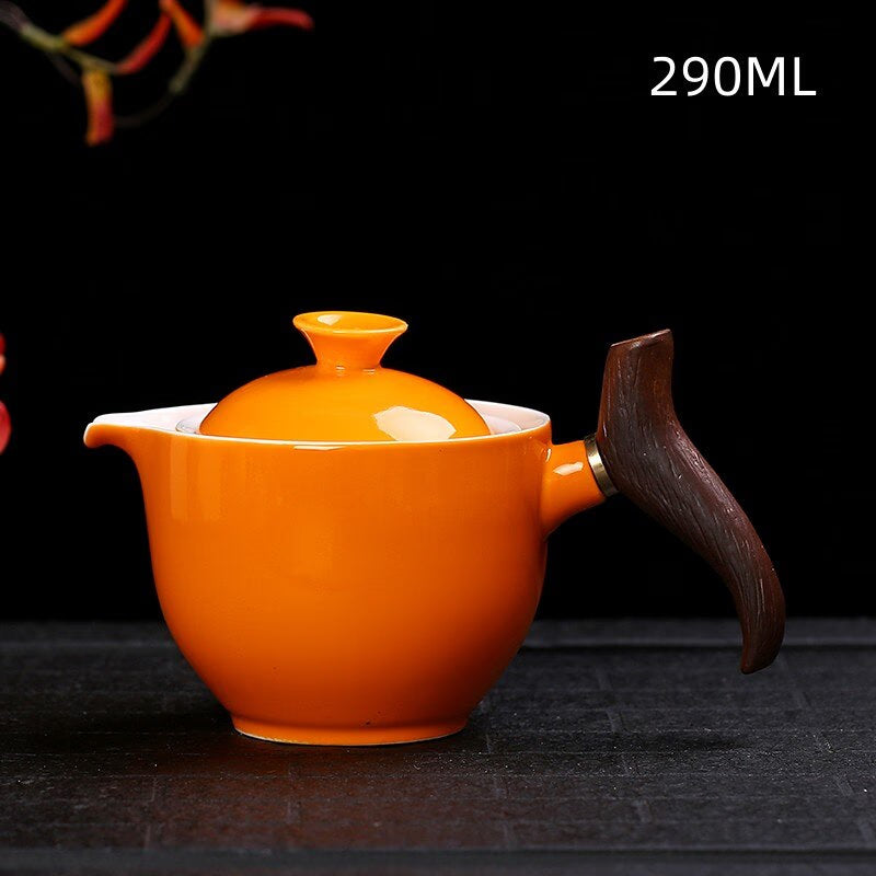 Ceramic Glass Teapot Chinese Gongfu Tea Pot 360 Rotation Tea Maker  Automatic Single Pot   Teapot For Tea acacuss