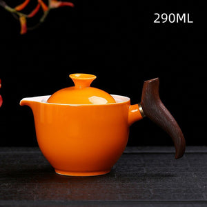 Ceramic Glass Teapot Chinese Gongfu Tea Pot 360 Rotation Tea Maker  Automatic Single Pot   Teapot For Tea acacuss