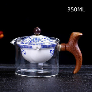 Ceramic Glass Teapot Chinese Gongfu Tea Pot 360 Rotation Tea Maker  Automatic Single Pot   Teapot For Tea acacuss