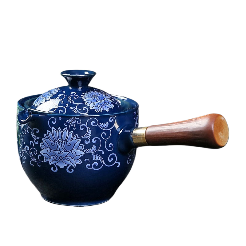 Ceramic Glass Teapot Chinese Gongfu Tea Pot 360 Rotation Tea Maker  Automatic Single Pot   Teapot For Tea acacuss