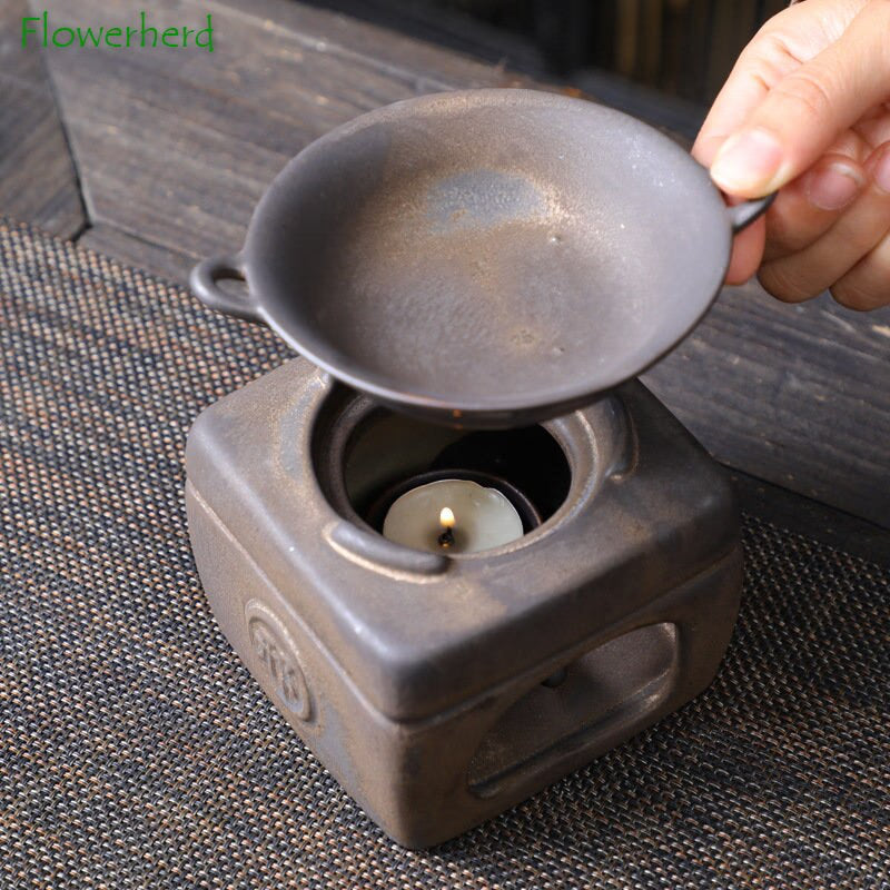Ceramic Incense Burner Mini Stove Incense Furnace Candle Stove Home Furnace Sandalwood Essential Oil Supply Tea Roasting Oven acacuss