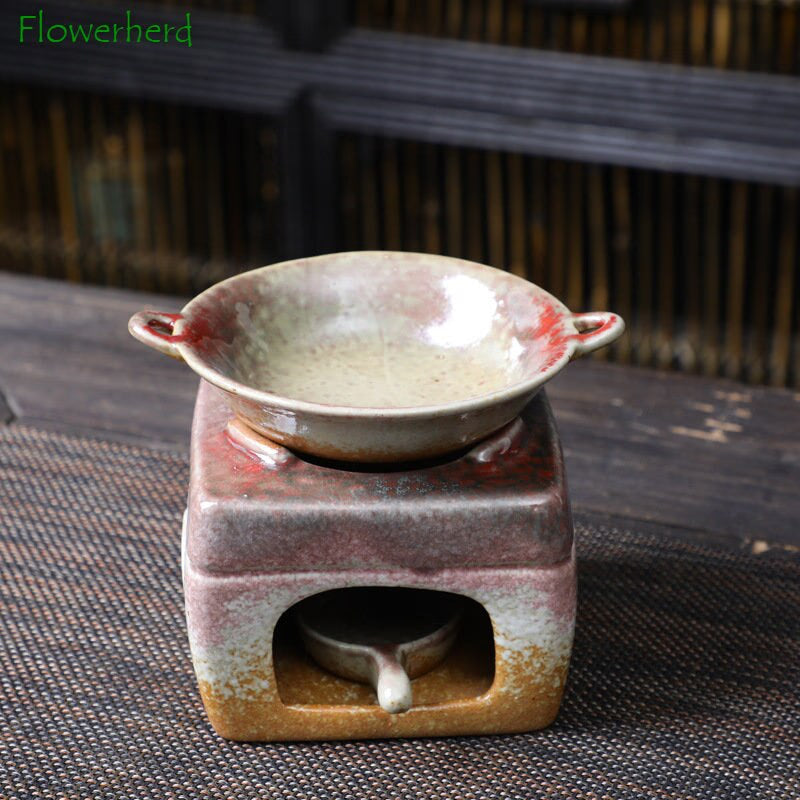 Ceramic Incense Burner Mini Stove Incense Furnace Candle Stove Home Furnace Sandalwood Essential Oil Supply Tea Roasting Oven acacuss