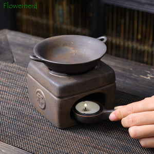 Ceramic Incense Burner Mini Stove Incense Furnace Candle Stove Home Furnace Sandalwood Essential Oil Supply Tea Roasting Oven acacuss