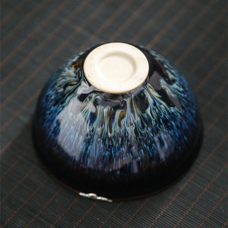 Ceramic Inlaid Silver Teacup Jianzhan acacuss