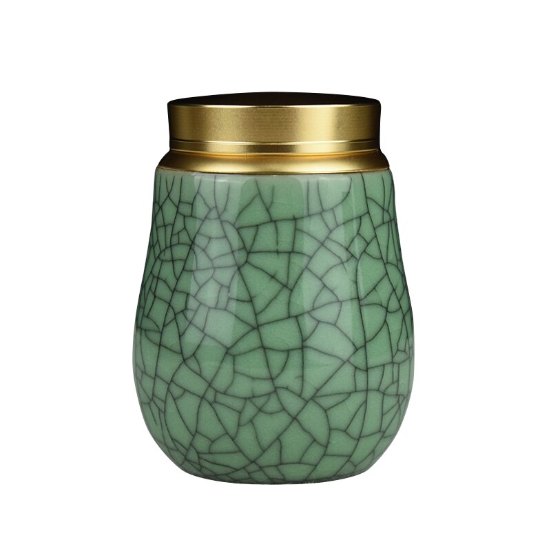 Ceramic Jar with Metal Lid Sealed Jars Tea Caddy Tea Box Storage Tank Candy Jar Food Storage Jars Tea Container Tea Organizer acacuss